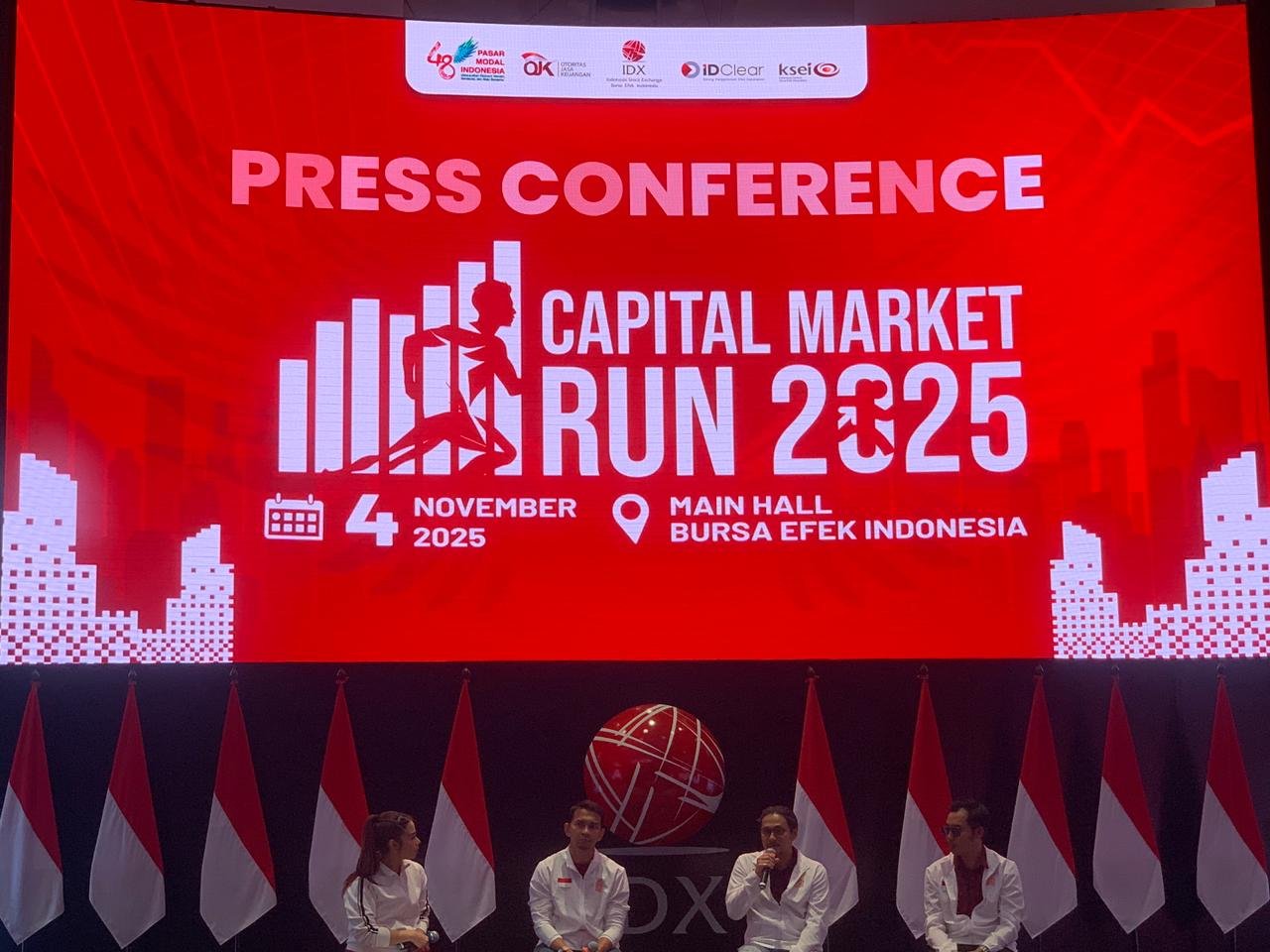 cara press conference capital market run 2025 dengan madia handling oleh Namiya Communication